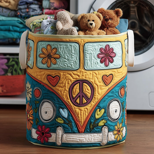 The Hippie Van Quilted Laundry Basket Tote 4695