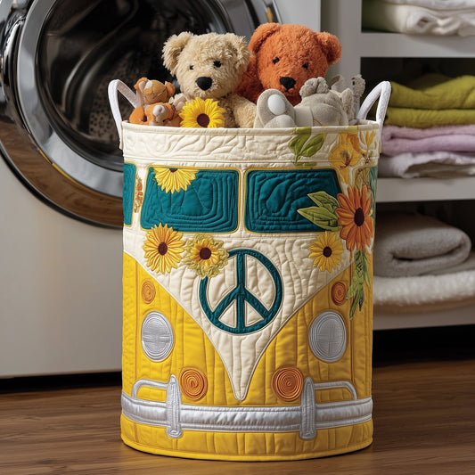The Hippie Van Quilted Laundry Basket Tote 4696