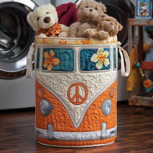 The Hippie Van Quilted Laundry Basket Tote 4697