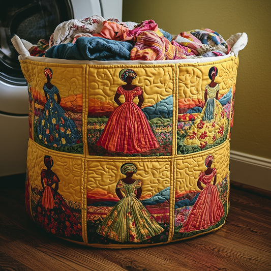 The Soulbound Roots Quilted Laundry Basket Tote 4712