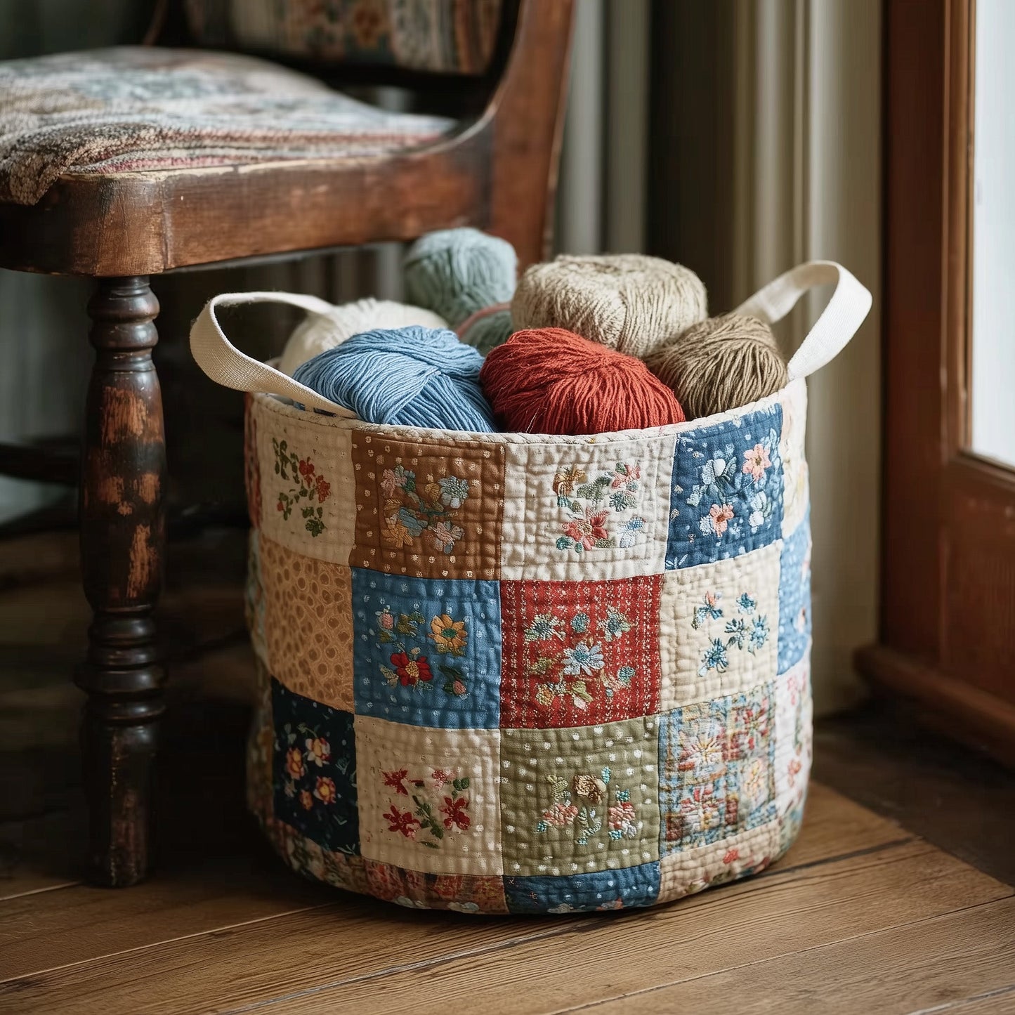 Nostalgic Petals Laundry Tote Bag