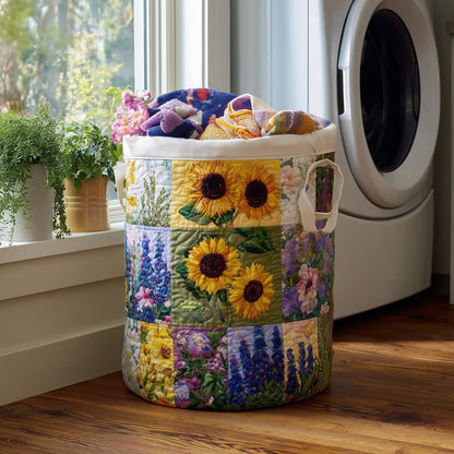 The Blooming Heritage Quilted Laundry Basket Tote 4830