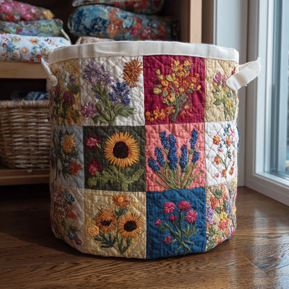 The Blooming Heritage Quilted Laundry Basket Tote 4833