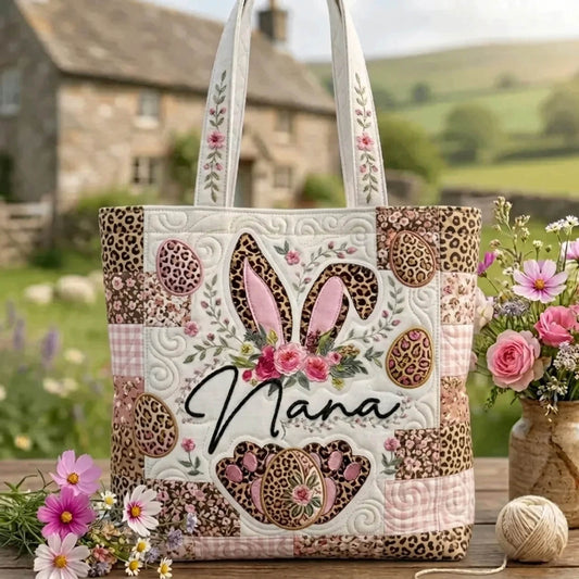 The Nana Bunny Quilted Tote