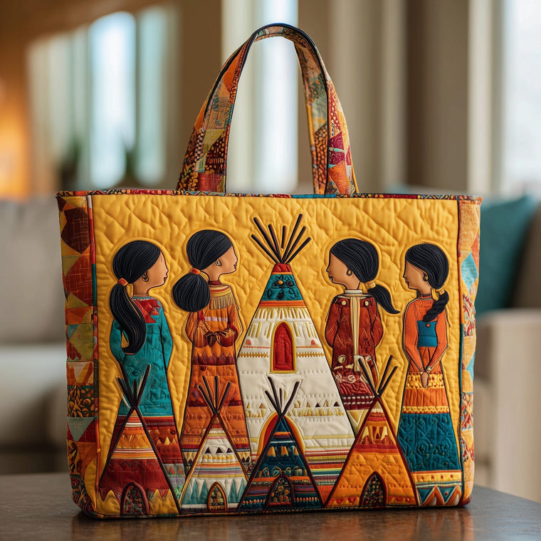 Native American Figures Tote Bag
