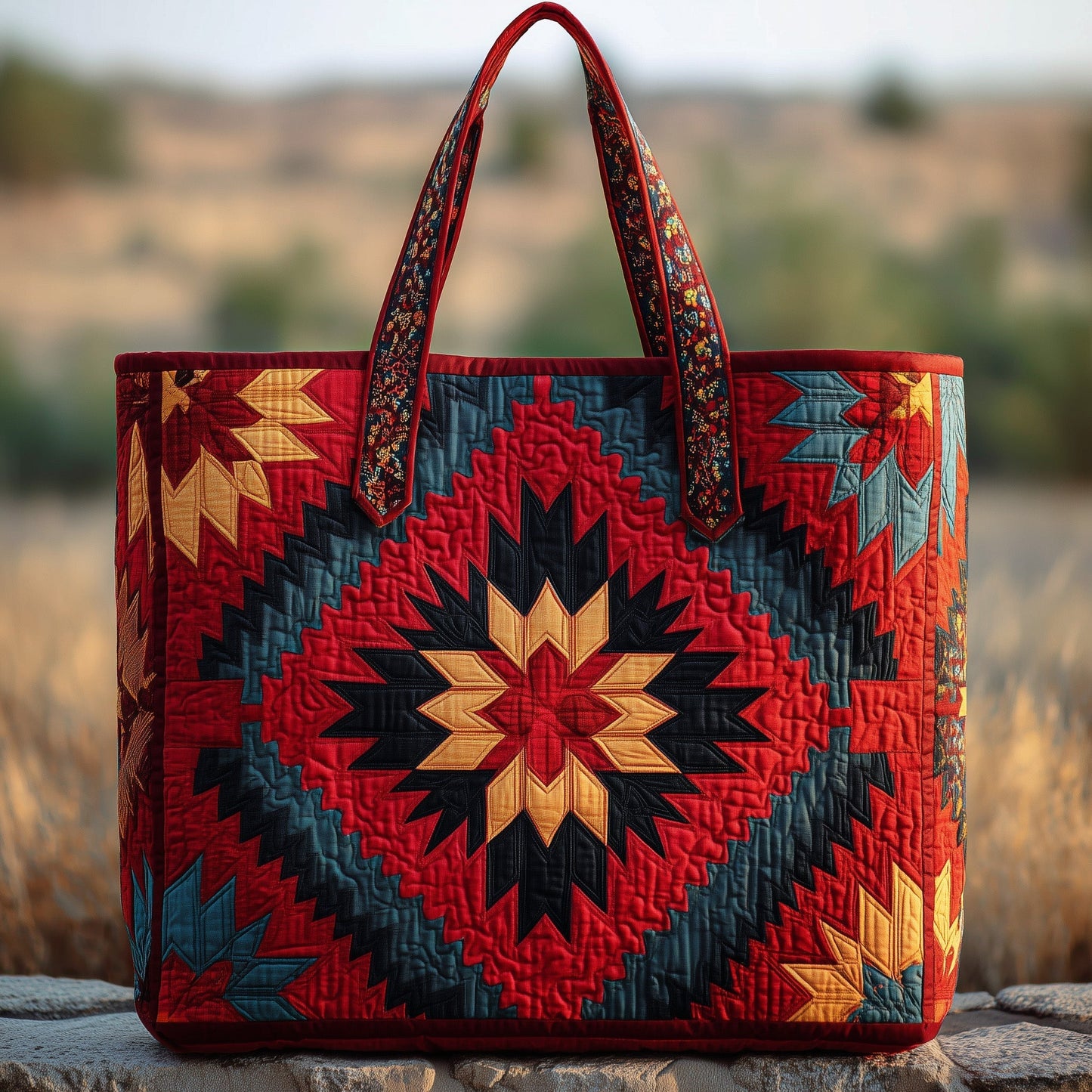The Southwestern Star Quilted Tote