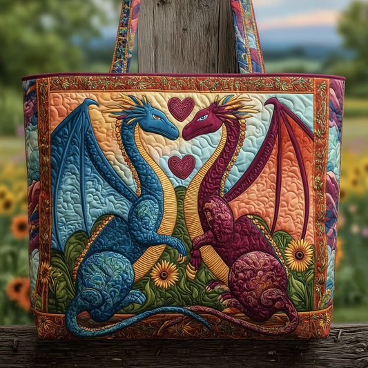 Two Embracing Dragons Tote Bag