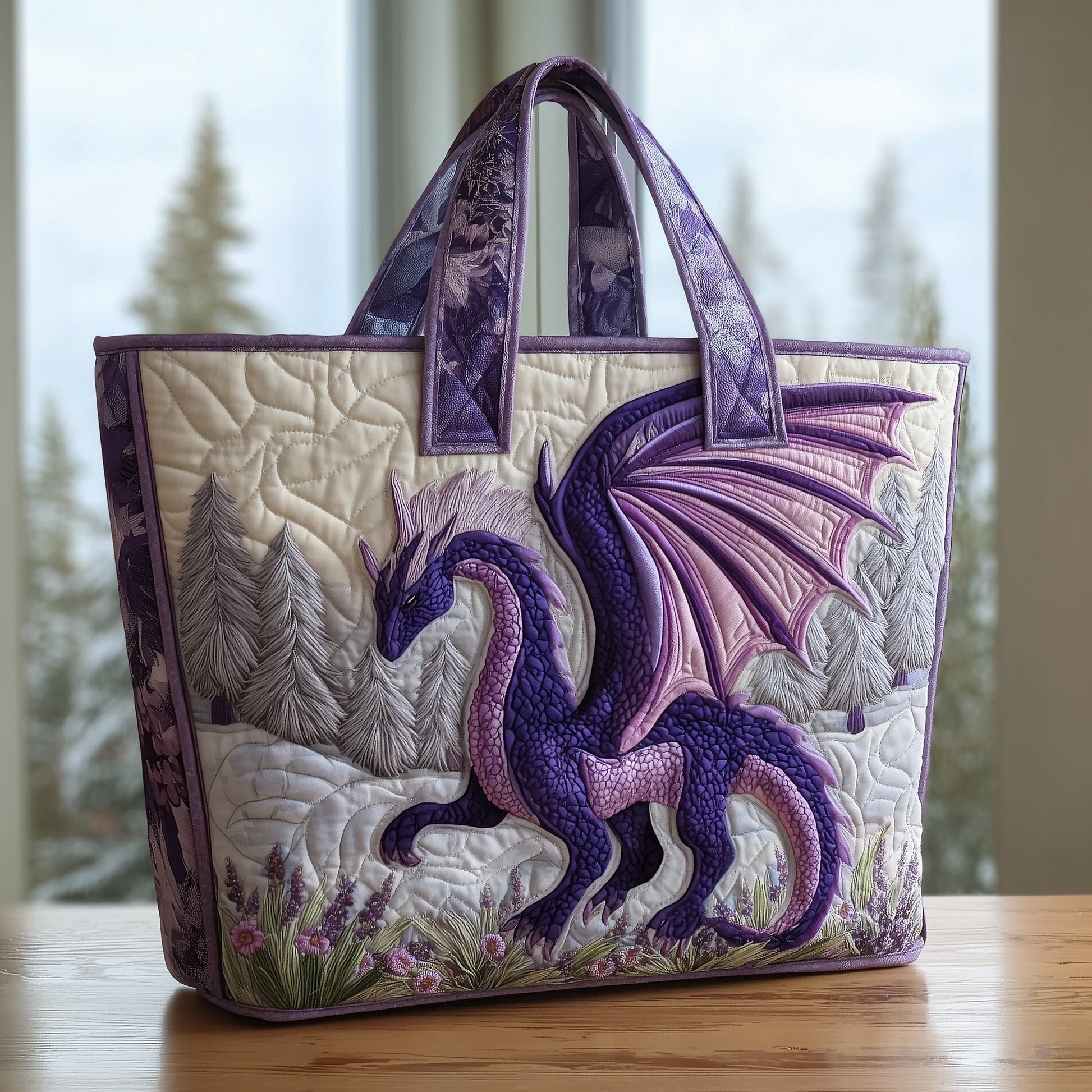 Everyday Purple Dragon Tote Bag