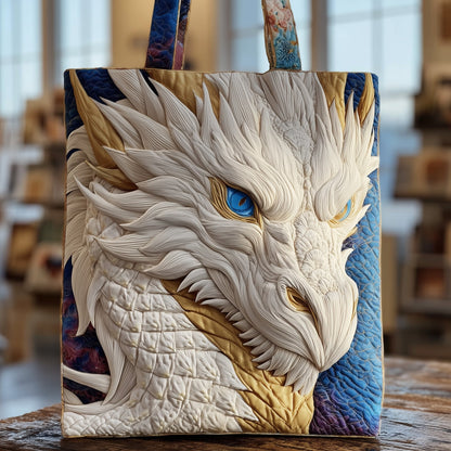 Majestic Dragon Head Quilted Tote