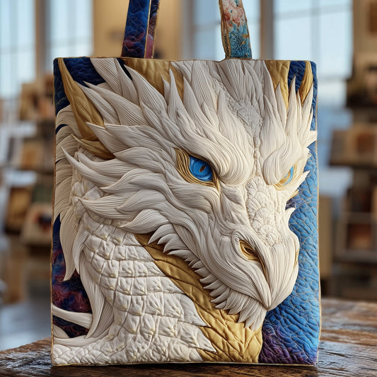Majestic Dragon Head Quilted Tote