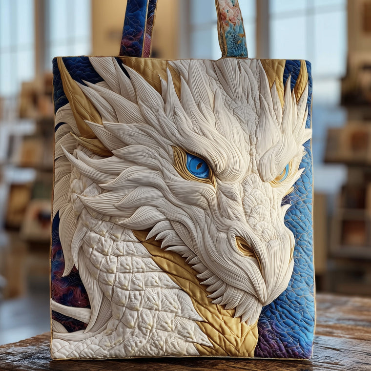 Majestic Dragon Head Quilted Tote