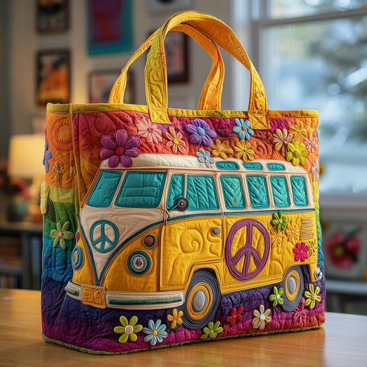 Vintage Van Flowers Tote Bag