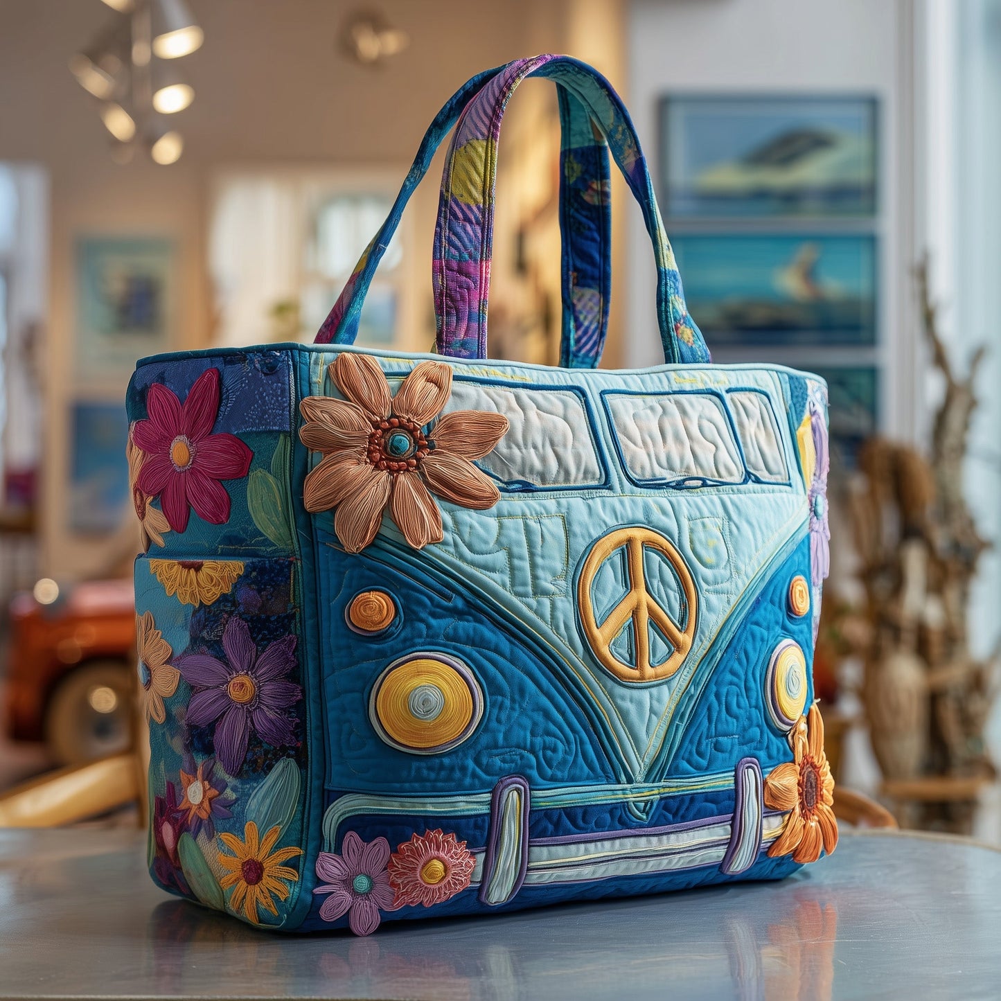 The Peace Van Quilted Tote