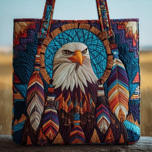 Everyday Eagle Feathers Quilted Tote