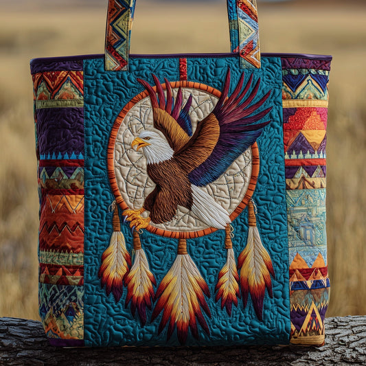 Eagle Native Patterns Quilted Tote