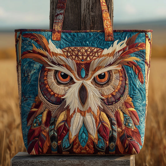 Everyday Native Owl Quilted Tote