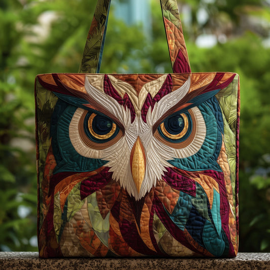 Colorful Owl Face Tote Bag