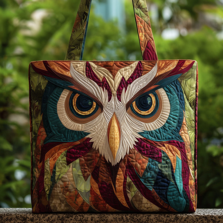 Colorful Owl Face Tote Bag