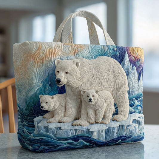 Polar Bear Family Tote Bag