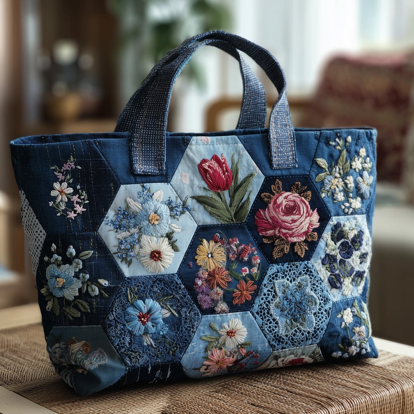 Everyday Floral Patches Tote Bag