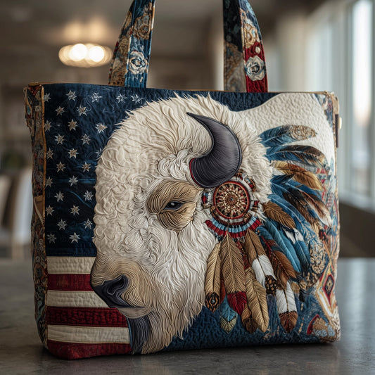 Everyday Bison Quilted Tote Bag