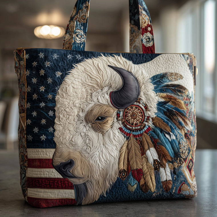 Everyday Bison Quilted Tote Bag