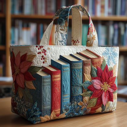 Everyday Books Poinsettias Tote Bag