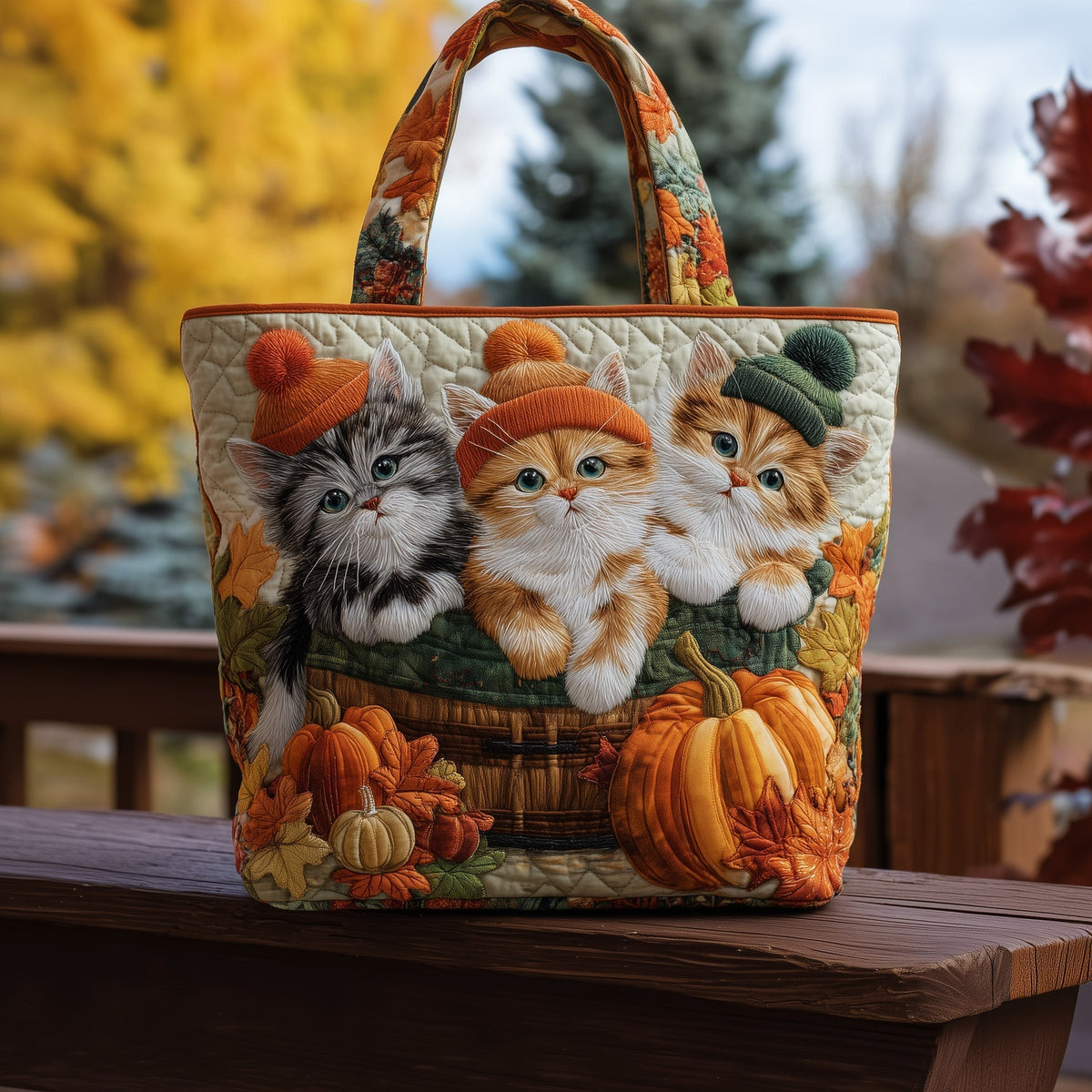 The Purrfectly Autumn Tote Bag