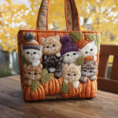 Everyday Purrfectly Autumn Quilted Tote
