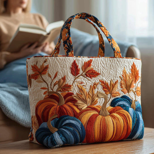 Autumn Leaves Pumpkins Tote Bag