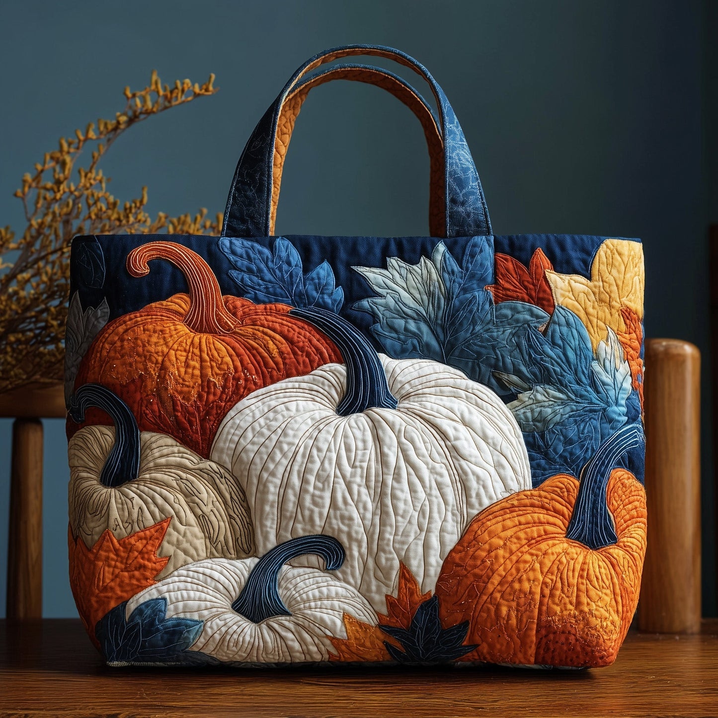 Everyday Pumpkins Leaves Tote Bag