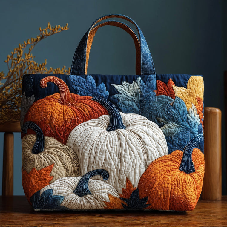Everyday Pumpkins Leaves Tote Bag