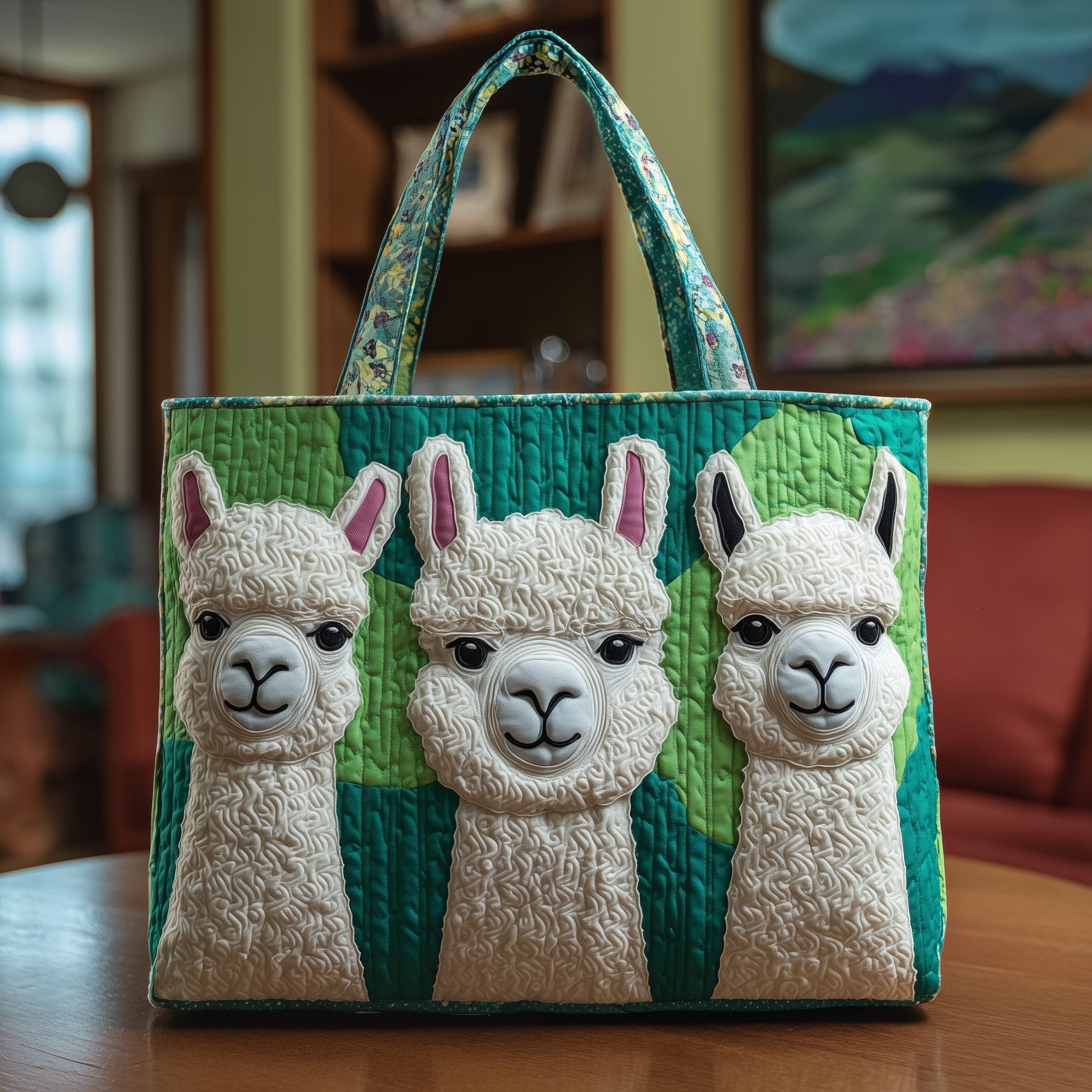 Everyday Llama Faces Tote Bag