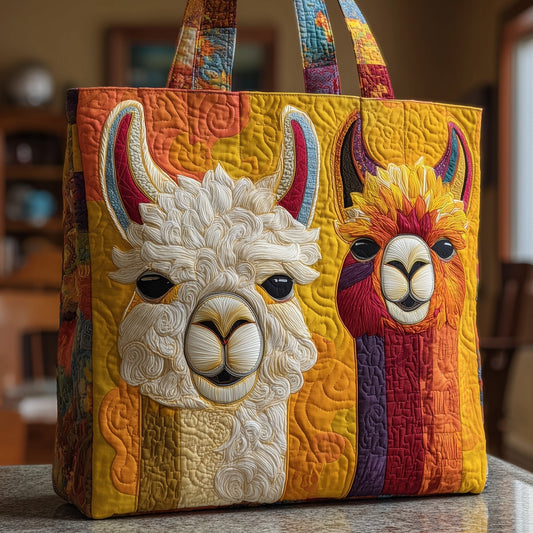 Everyday Llama Quilted Tote Bag
