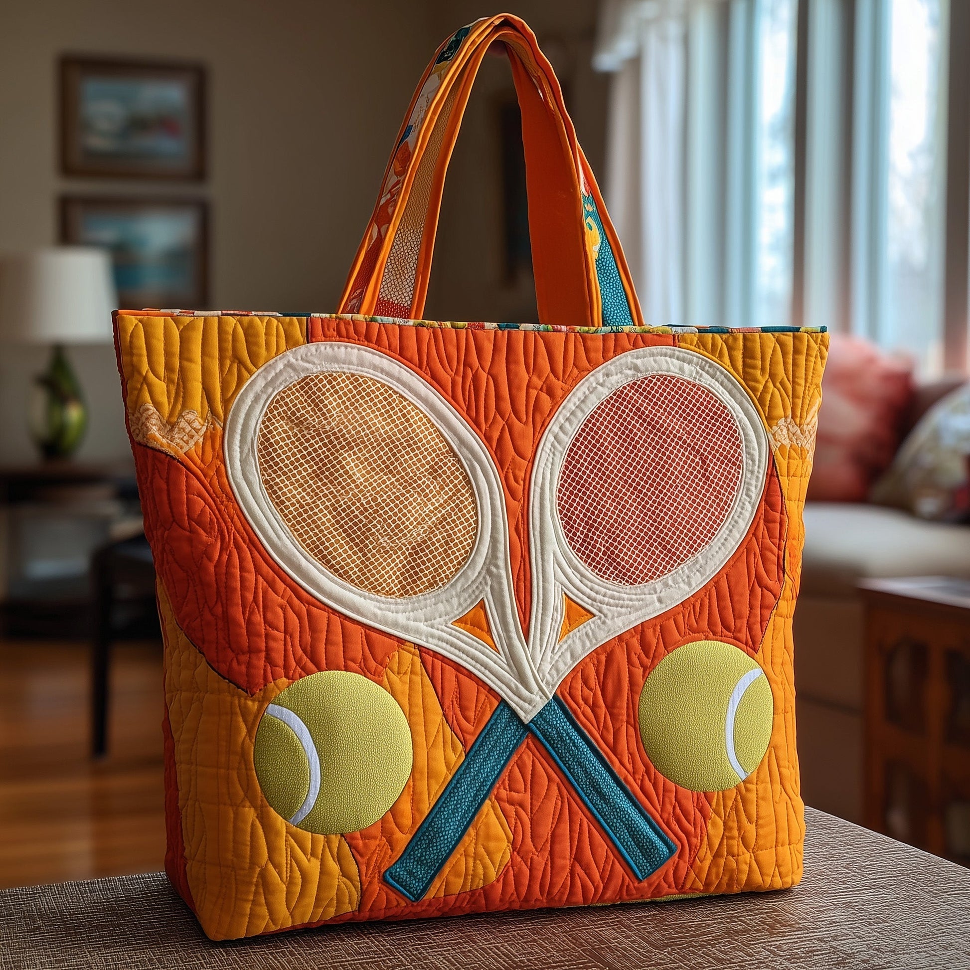 The Tennis Match Quilted Tote 0674