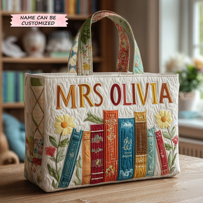 The Teacher'S Book Lover Quilted Tote