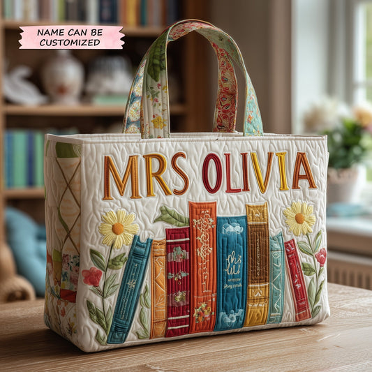 The Teacher'S Book Lover Quilted Tote