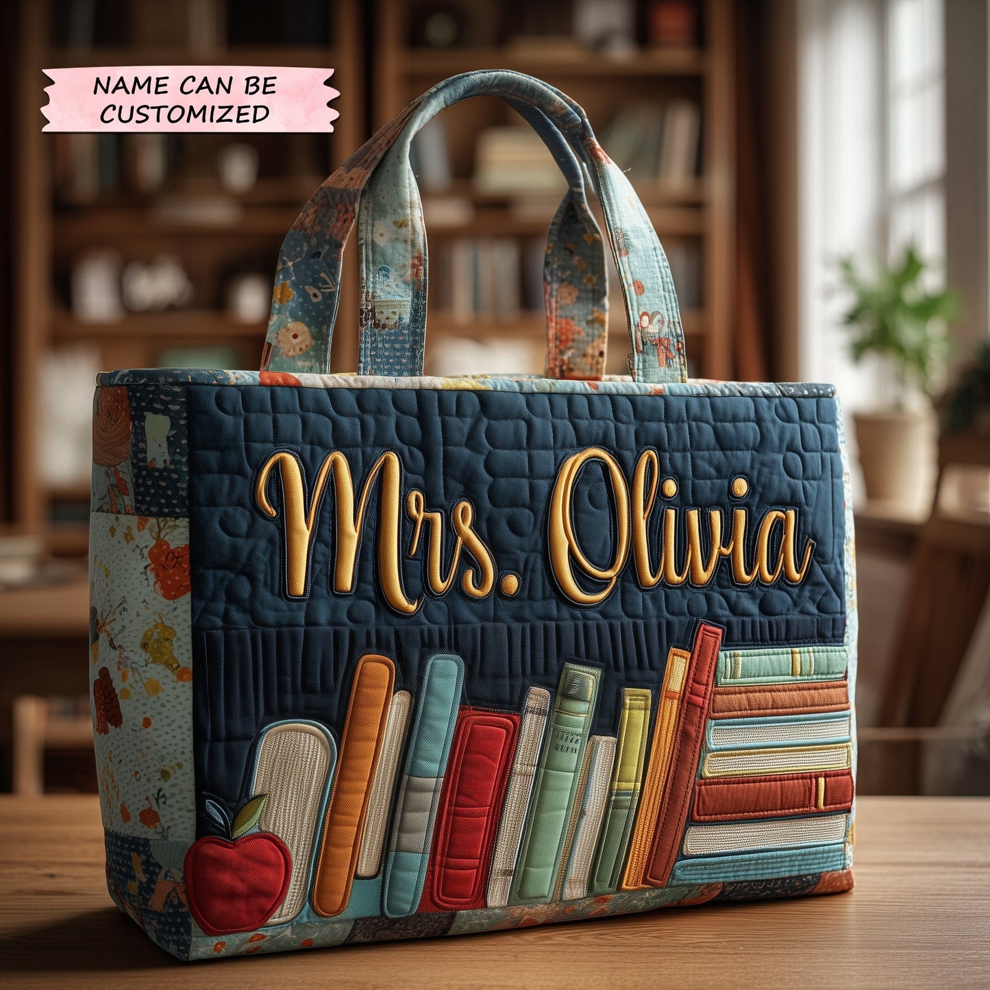 Everyday Teacher Quilted Tote Bag