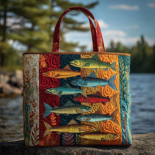 Colorful Trout Fish Tote Bag