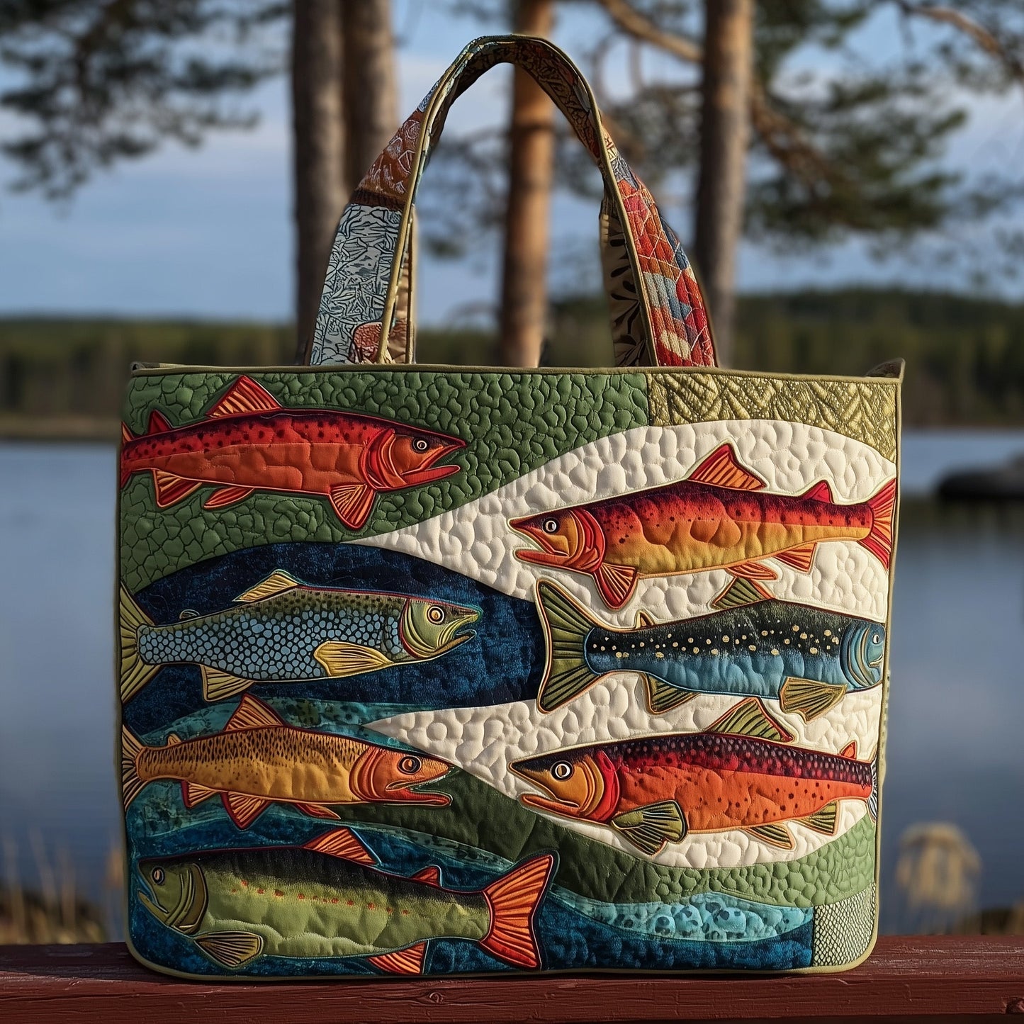 Everyday Fish Quilted Tote Bag