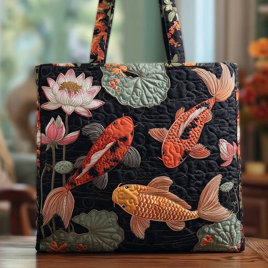 The Koi Charm Quilted Tote