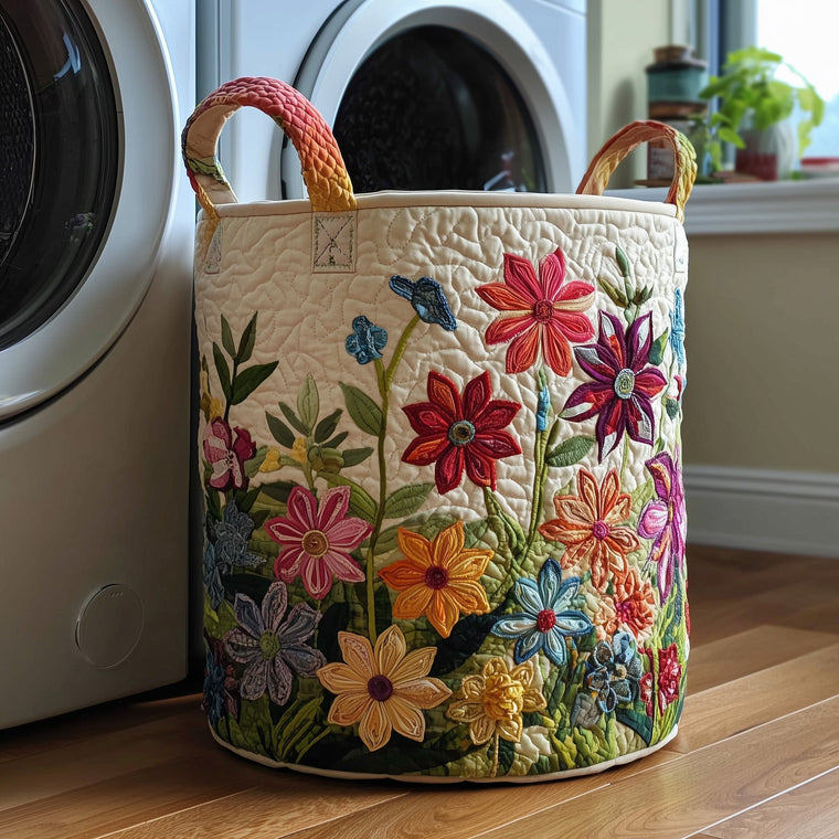 Flower Field Laundry Quilted Tote