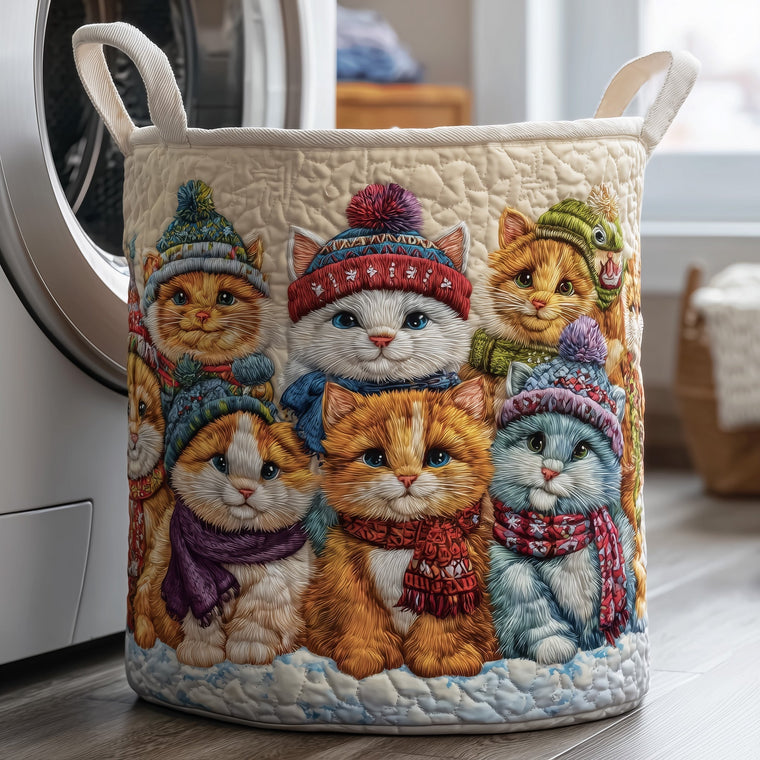 Snowy Whiskers Laundry Tote Bag