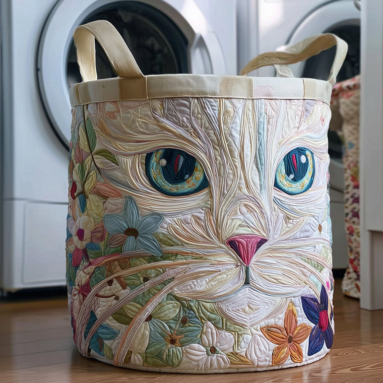 The Catitude Quilted Laundry Basket Tote 1003