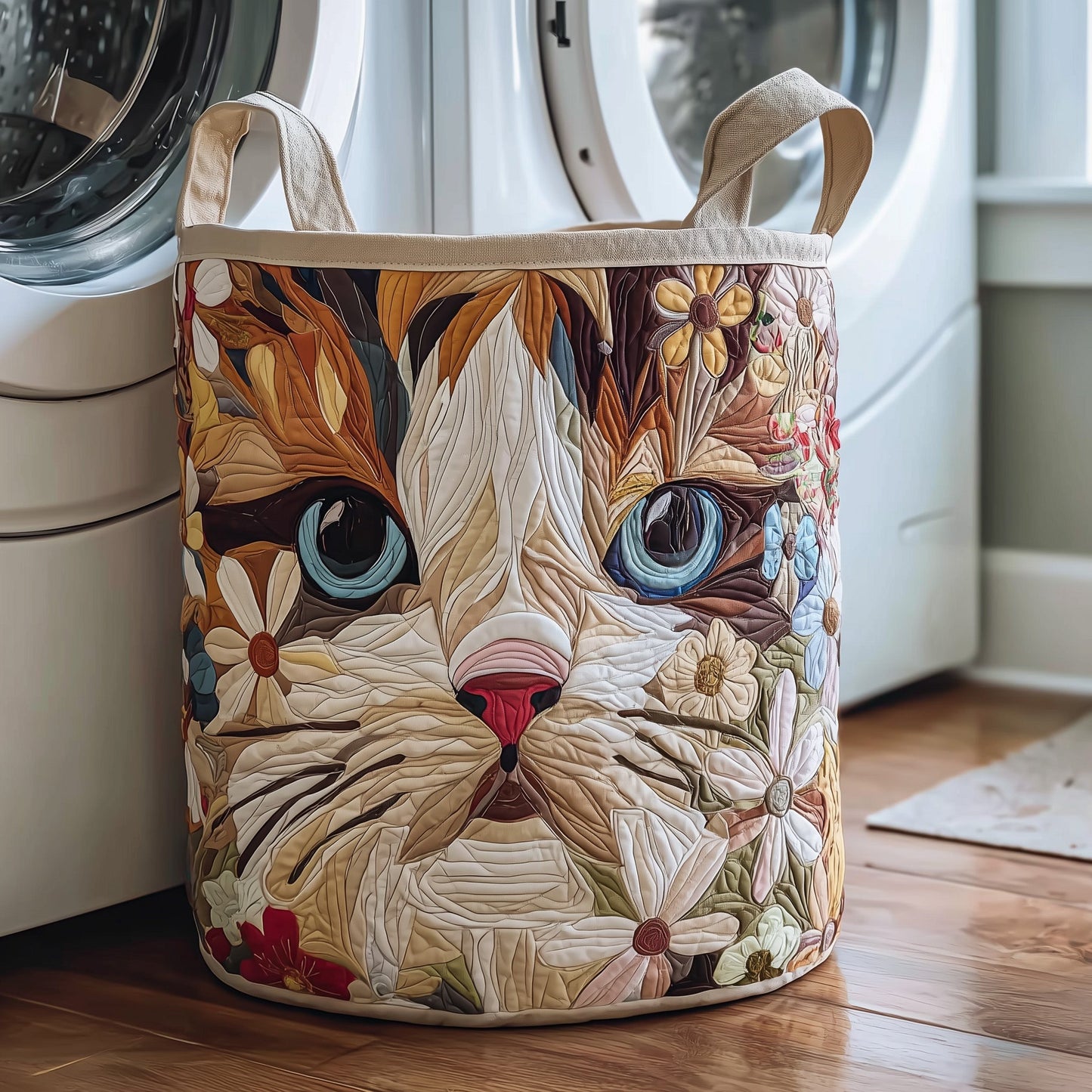 The Catitude Quilted Laundry Basket Tote 1005