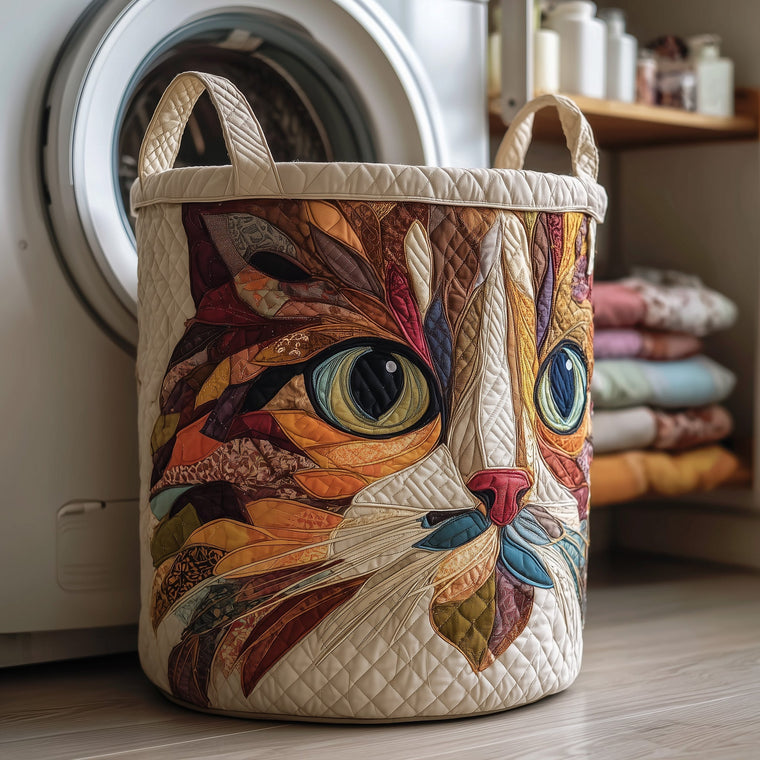 The Catitude Quilted Laundry Basket Tote 1006