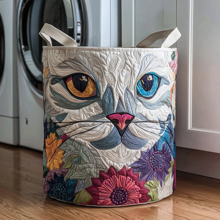 The Catitude Quilted Laundry Basket Tote 1011