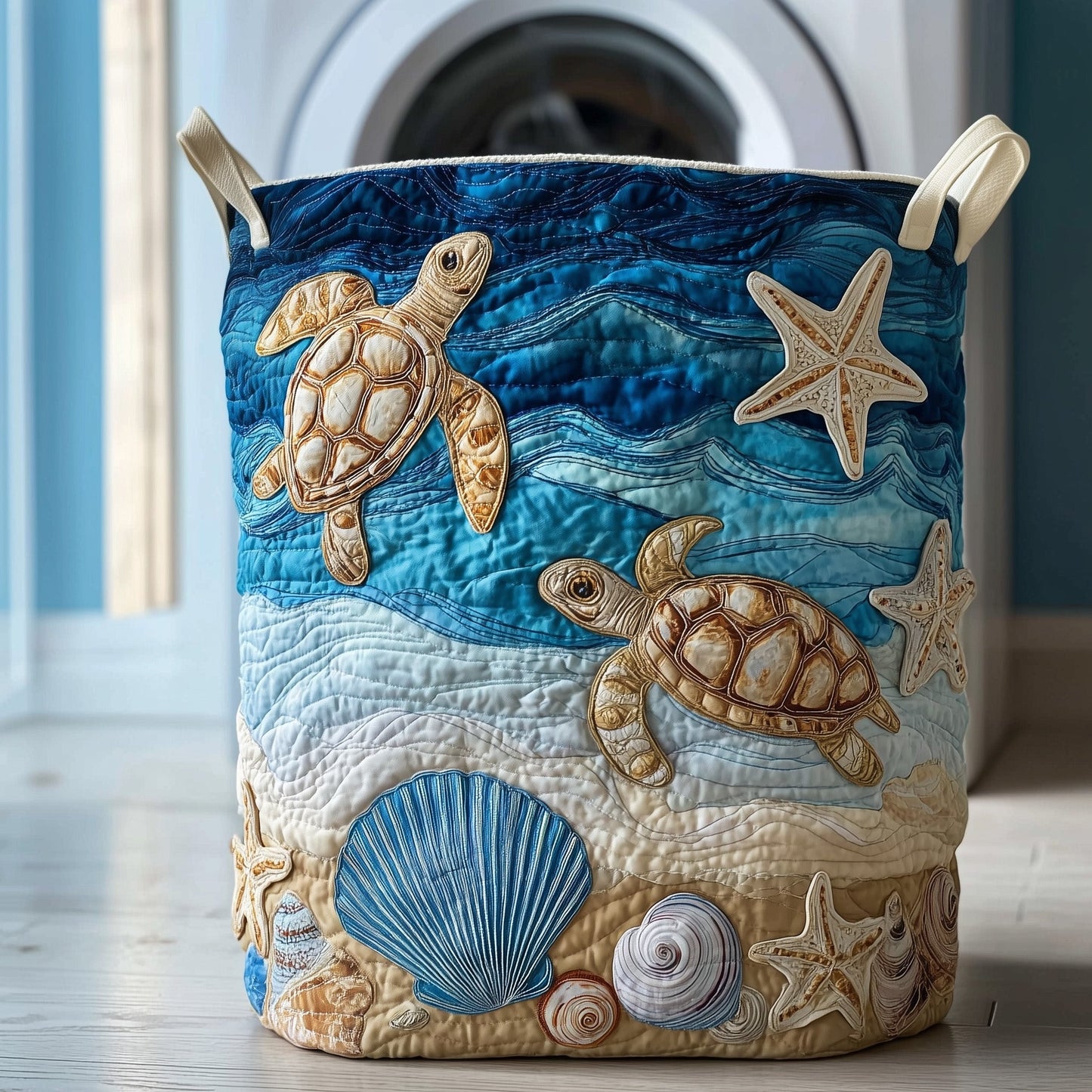 Turtle Drift Laundry Tote Bag