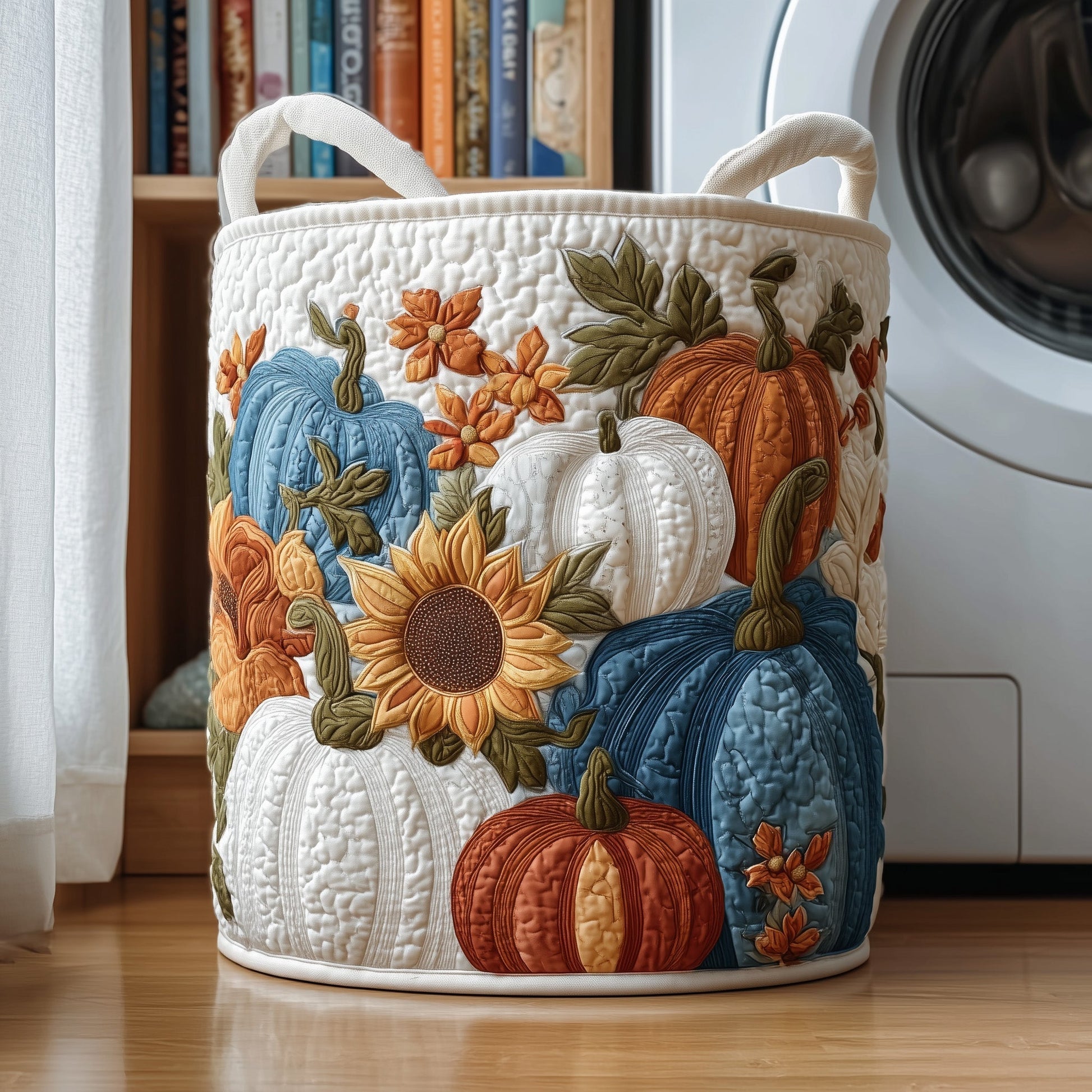 The Crisp Autumn Patch Quilted Laundry Basket Tote