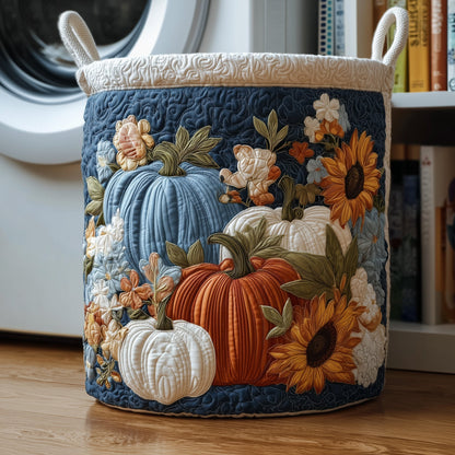 The Crisp Autumn Patch Quilted Laundry Basket Tote